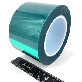 High Temp Masking Supply 3" x 72 Yards Green Polyester PET Tape – Made in USA – for Powder Coating, Ceramic Coating, Painting, Plating, Anodizing, Splicing, Sublimation, and More (3 Rolls)