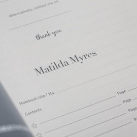 Matilda Myres Linton Notebook Rose Gold Foil