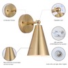 MWZ Gold Battery Operated Wall Sconces Set of Two,Wireless Indoor