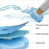 Disposable Toilet Brush Set with 18 Replacement Sponge Heads, Wall