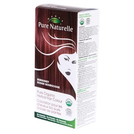 Manas Pure Naturelle Pure Organic Herbal Hair Colour - Natural Hair Dye for Men and Women with 100% Grey Coverage (Burgundy)