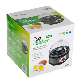 Green Blue GB572 Egg Boiler for 1-7 Eggs, 400 W, Includes Measuring Cup with Egg Cutter, Automatic Shut-Off