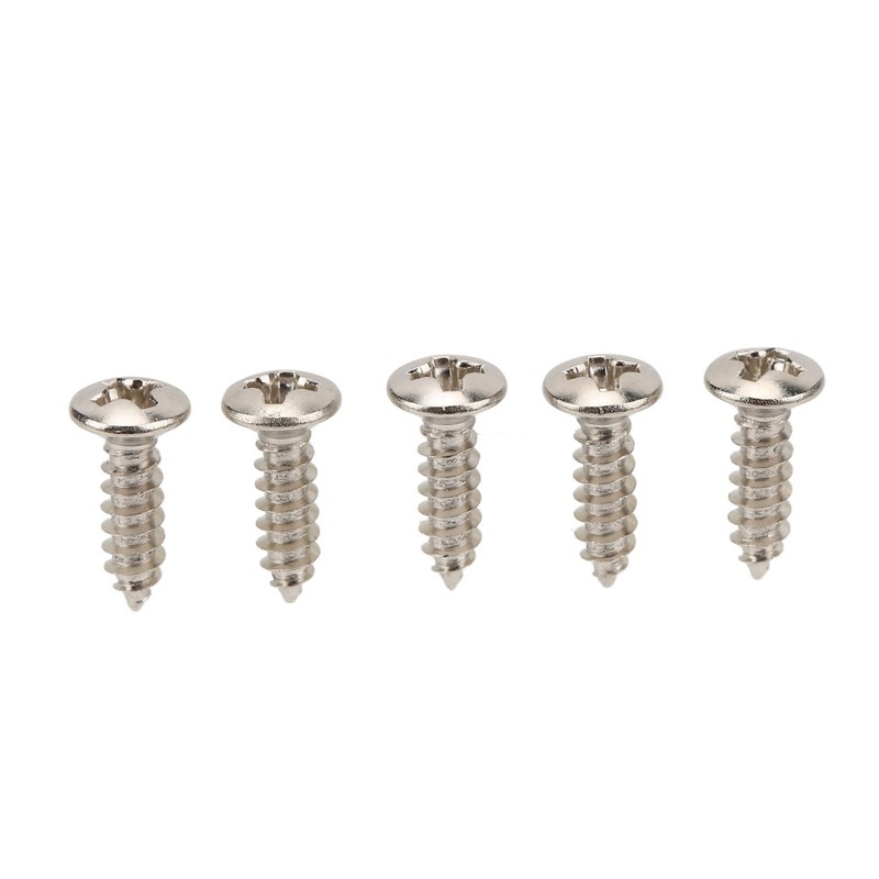 100PCS Guitar Pickguard Screws Metal Guard Plate Mounting Screw Electric