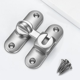 SUpoetry Sliding Door Lock Door Bolt Stainless Steel Sliding Doors 90/180 Degree Deadbolt Lock for Door Window Furniture Bathroom Toilet Door Sliding Door Lock