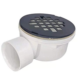 BlueVue 1.5" Side Outlet Drain Assembly (Matte Black)