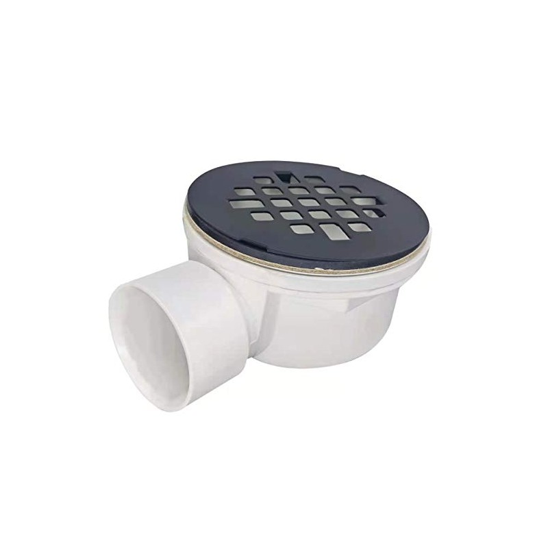 BlueVue 1.5" Side Outlet Drain Assembly (Matte Black)