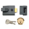 Yale Deadlocking Nightlatch, High Security with Automatic Deadlock, Dark Metallic