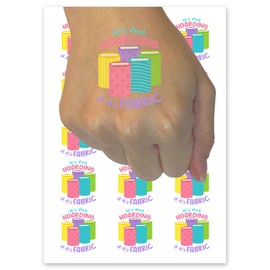 It's Not Hoarding if it's Fabric Sewing Temporary Tattoo Water Resistant Fake Body Art Set Collection - 54 1" Tattoos (1 Sheet)