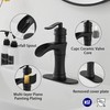 Waterfall Bathroom Faucet GGStudy Black Single Handle One Hole Farmhouse