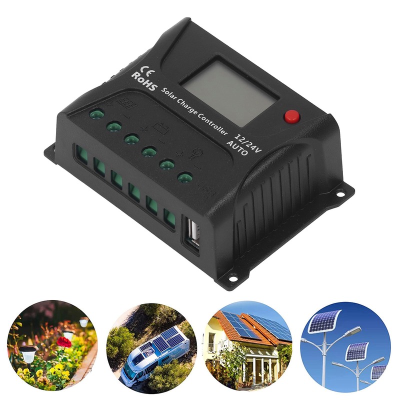Solar Charge Controller PWM Discharge Control LED Display with USB