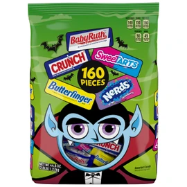 Butterfinger, CRUNCH Baby Ruth, Nerds, SweetTarts, Minis, Fun Size Assorted Candy, Bulk 160 Count Variety Pack, 44.8 oz