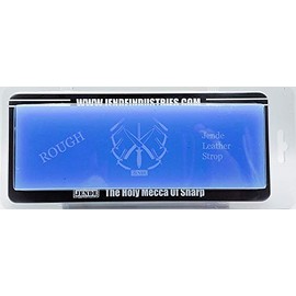 Jende 210x70mm Rough Cow Leather Knife Strop-Mounted to 3/4" Acrylic Base-For Razor and Knife Stropping