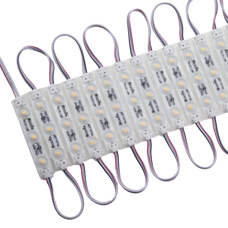 REXTiN Super Bright 200pcs 3 LED Module Warm White 2835