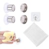 2pcs suction cup type magnetic soap holder, simple design and