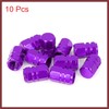 HEROFFIX 10pcs Purple Tire Stem Valve Caps Wheel Valve Covers