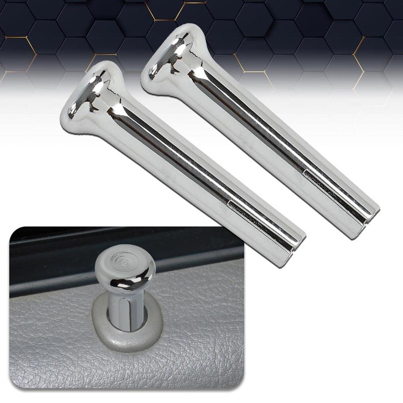 PIT66 Cars Door Lock Knobs Compatible with GM 1971-1988 Chrome