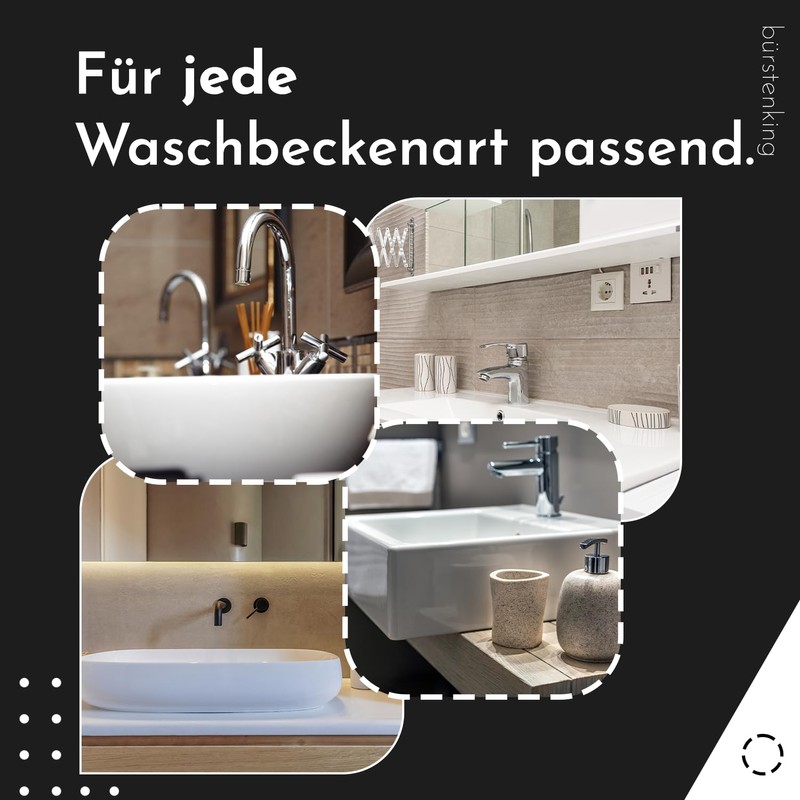 Bürstenking Universal Ablaufgarnitur, für Waschbecken und Waschtisch, einfache Montage und