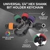 6Pcs 1/4 Inch Hex Shank Magnetic Screwdriver Bit Holder Keychain