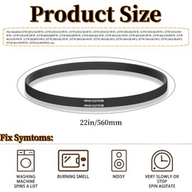 WH01X24180 Washer Drive Belt Compatible with GE, Hotpoint Clothes Washing Machine Belt Replacement,AP6328256, 4587903, PS12299369 Washing Machines Belt Accessories (WH01X24180)