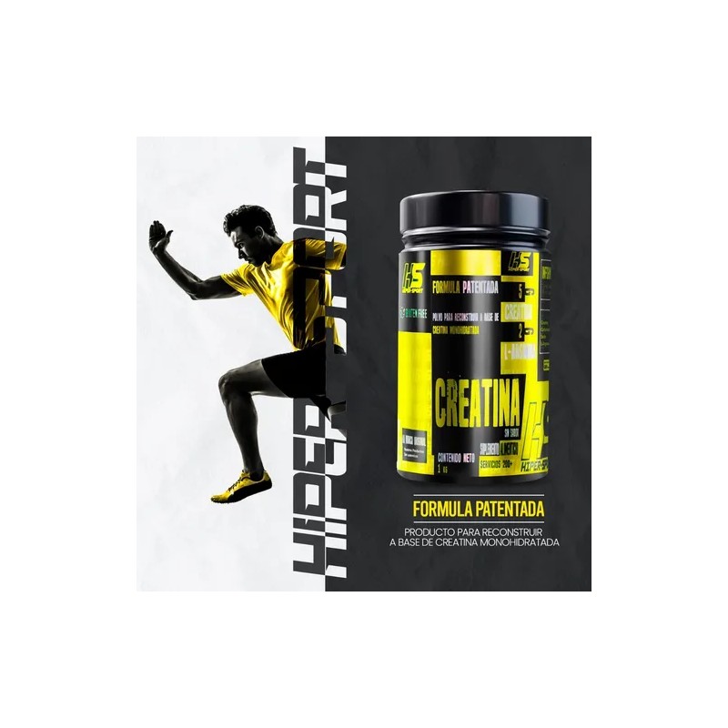 Creatina Monohidratada Hs 1kg 200servicios Hiper Sport Full