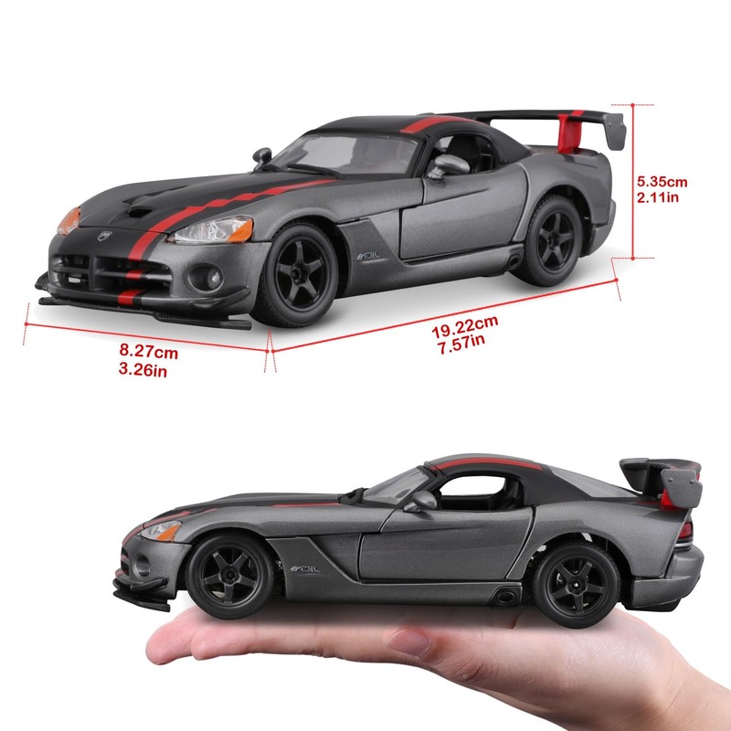 Bburago 18-22114 GY 1/24 Dodge Viper SRT 10 ACR Gray