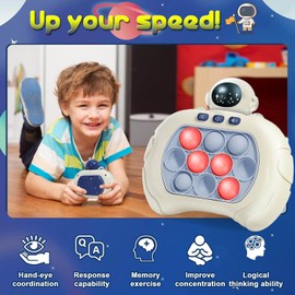 Quick Push Game Fidget Toys Pro for Kids & Adults, Pop Handheld Game, Quick Puzzle Game Machine, Push Bubble Stress Toy, Gift for Boys, Girls, Teenagers