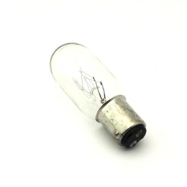 Cutex Long Glass Light Bulb, 19/32" Base, 120V 15W Push-in Turn & Lock Part Number #1PCW