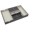 Juvale Leather Valet Catchall Tray for Men with 6 Compartments