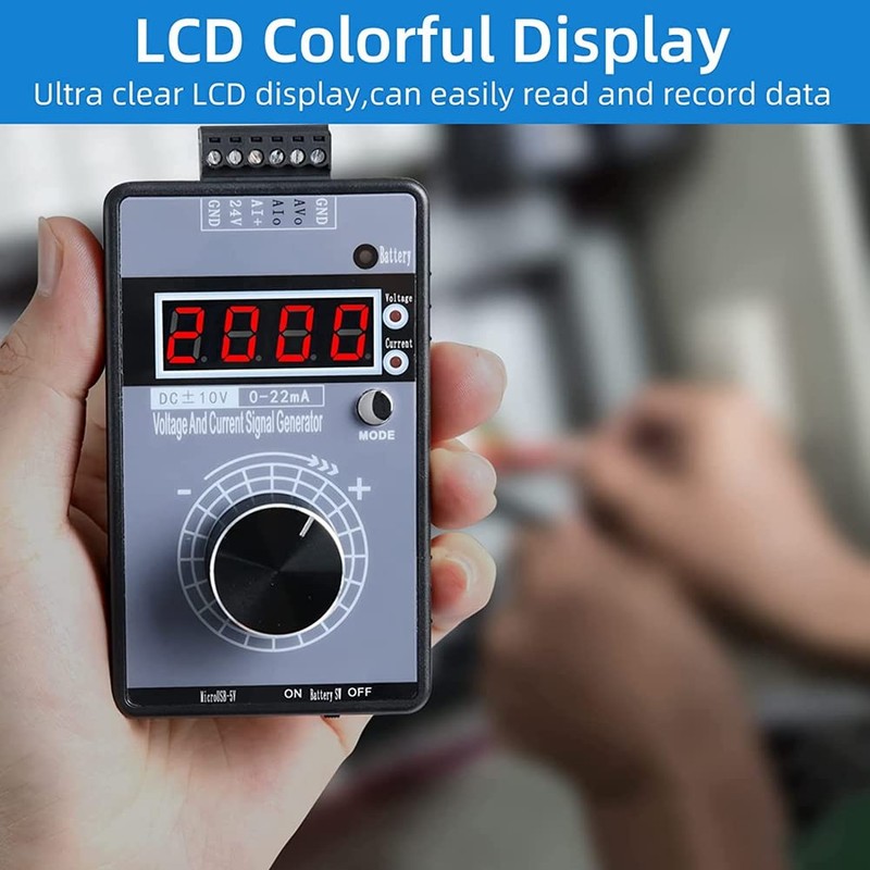 0/4-20MA DC 0-10V Signal Generator,Analog Generator with 4-Digit LCD Display,Accuracy