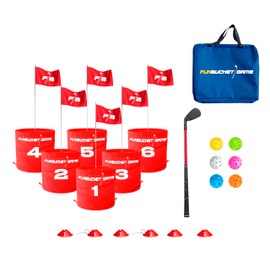Golf Bucket Game,Golf Bucket, Backyard Golf Game,Beach Golf Game,Bucket Golf Clubs of 6,Golf Games,Golf Yard Game for Adult,Outdoor Golf Games,Golf Bucket,Bucket Golf Game Clubs,Golf Chipping Game