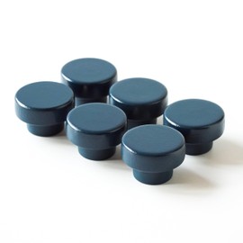 Elegant Wooden Knobs for Dresser Drawers (Pack of 6) - Premium Quality, Natural Finish, Easy to Install, Perfect for Cabinets, Drawers, Furniture Makeover - for DIY Projects 40mm 1-9/16"(Slate Grey)