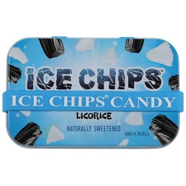 ICE CHIPS Xylitol Candy Tins 5.28 oz total (Licorice, 3 Pack) - Includes BAND as shown
