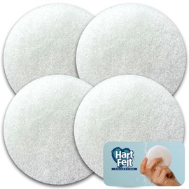 HartFelt Round Face Scrubber for Women | Reusable Facial Sponges for Daily Cleansing | Facial Exfoliating Pads for Removing Dead Skin, Dirt & Makeup | Use with Favorite Cream | Made in USA - 4 Count
