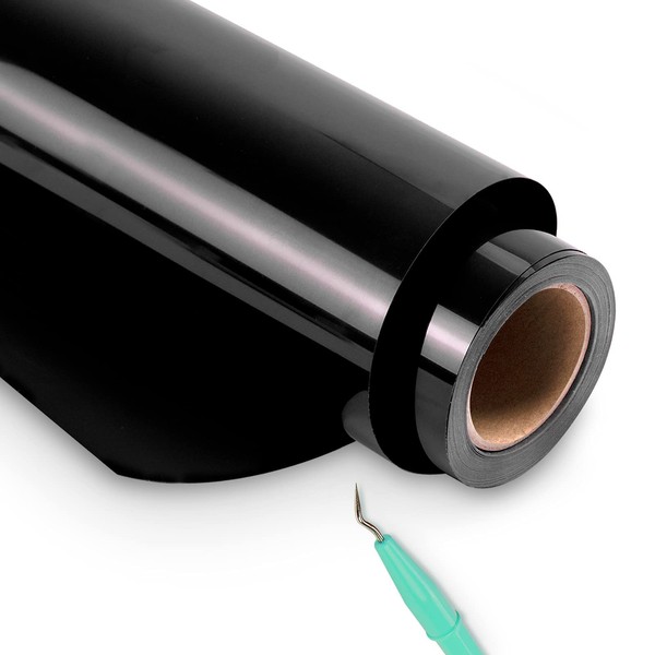 HTVRONT Textile Plotter Film - Black 30.5 cm x 7.6