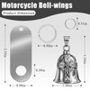 vvag Motorcycle Bell Guardian Angel, Good Luck Biker Bell with