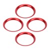 4pcs Air Vent Outlet Rings Cover Trim Red Decoration Replacement