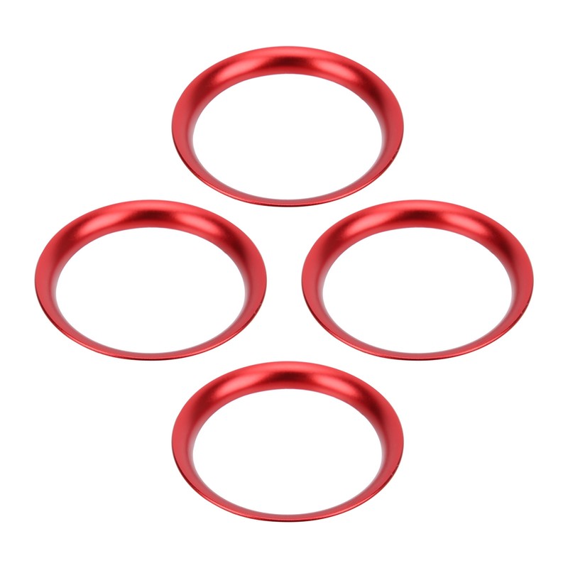 4pcs Air Vent Outlet Rings Cover Trim Red Decoration Replacement