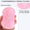 4PCS Silicone Car Coasters,Unique Spider Web Non-Slip Car Cup Holder