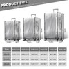 3 Pieces Clear PVC Suitcase Covers for Luggage, Waterproof Anti-scratch
