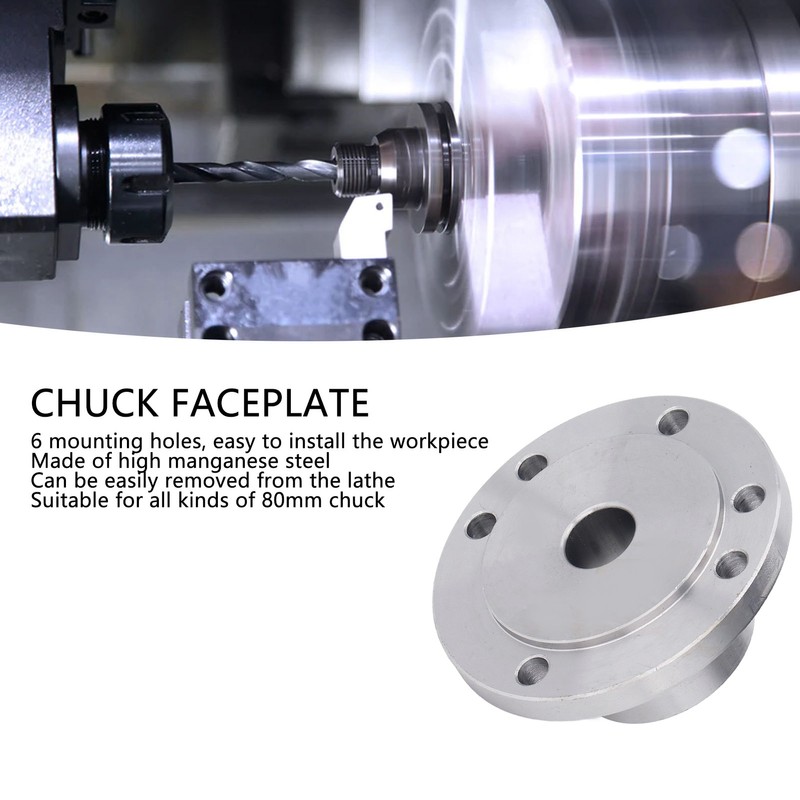 Lathe Faceplate High Manganese Steel Wear Resistant 6 Mounting Hole
