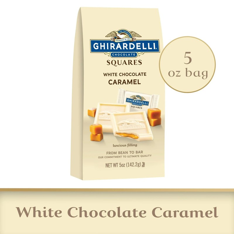 Ghirardelli White Chocolate Caramel Candy, 5 Ounce, Pack of 3