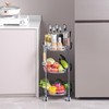 HYBRIDEAS 3-Tier Rolling Storage Cart with Wheels & Handle, Multi-Functional