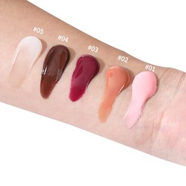 Aceite hidratante de brillo labial de 5 colores, cinta, tostadas, gelatina de frambuesa, expreso, aceite de labios teñido blanco, hidratante, nutritiv