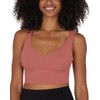 Yogalicious Nude Tech Contouring Cropped Bra Top, Cedarwood, X-Large