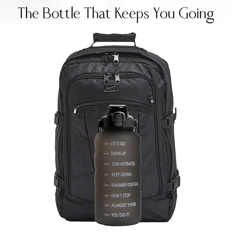 Katsy Style Hydrate 2L Tracker Water Bottle - Rainbow BPA-Free