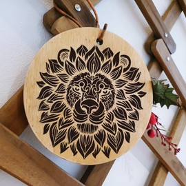 9 Pcs Mandala Stencils for Painting on Wood, 12x12 Inches Large Reusable Animal Painting Stencil for Wood Burning, Turtle Tiger Wolf Crafts Drawing Spray Paint Template for Home Wall Canvas Decoration
