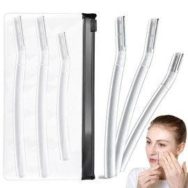 ETHEL Razor for Women Face, Professional Dermaplaning Tool for Peach Fuzz, Facial and Eyebrow Hair Removal, Gentle Skin Exfoliation Blade (3pcs)