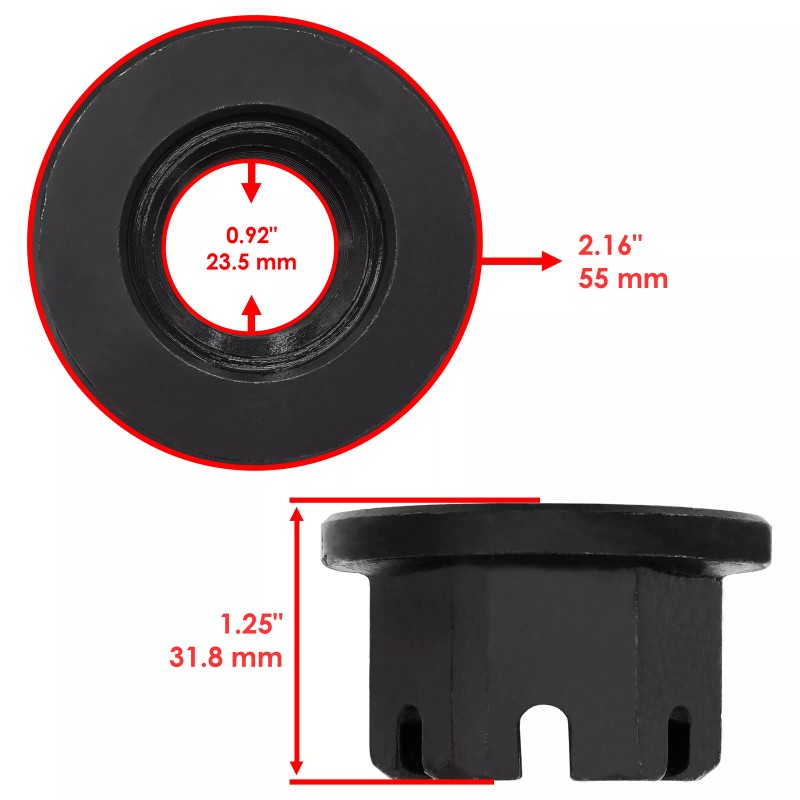 Caltric 501110 Castle Nut w/ Cotter Pin for King Kutter