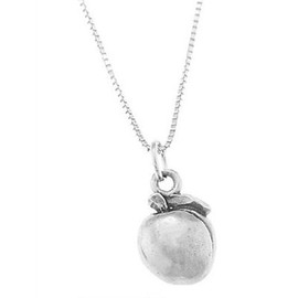 LGU Sterling Silver One Sided Fruit of the Spirit Peach Necklace (24 inches)