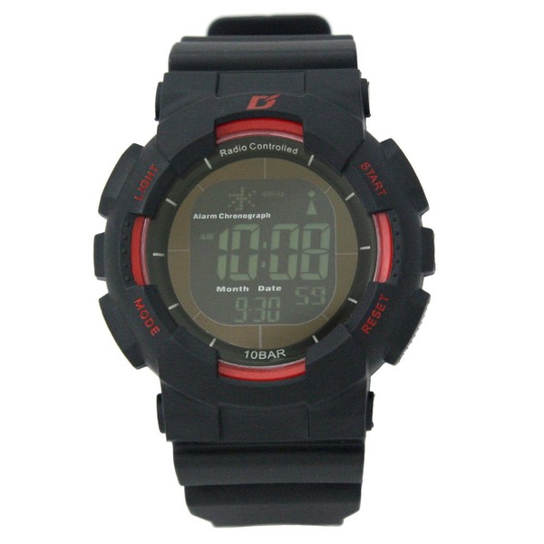 Arias ADWW15039RCSOL3 Men's Wristwatch, Radio-Solar, Digital Dash, Waterproof, Multi-functional, Backlight,